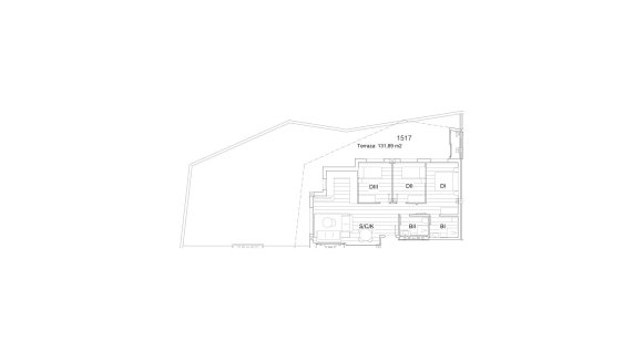 Apartment floor plan, 3 bedrooms in CRUISE RESORT No. 6 (2D)